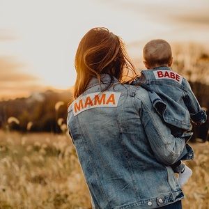 babe and mama jean jacket